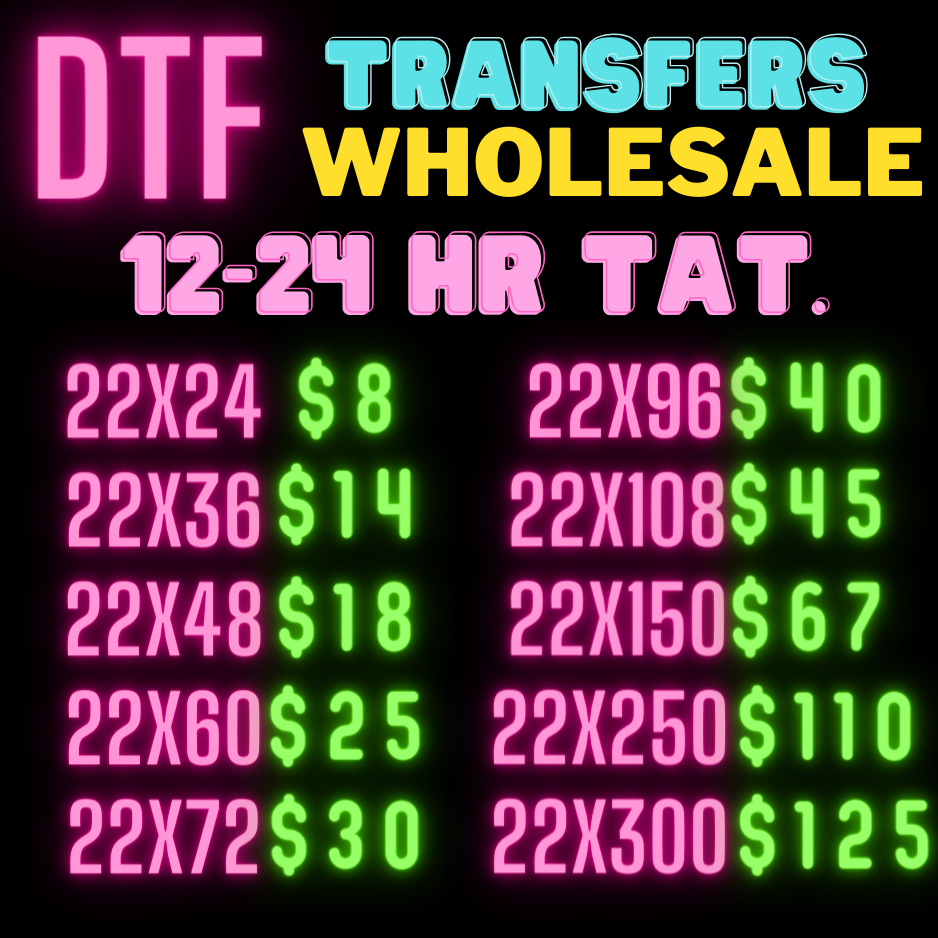 Custom DTF Gang Sheet - Transfers Ready for Press